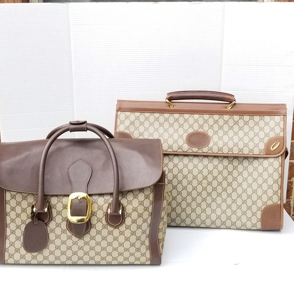 Rare Collector's Vintage Gucci Travel Luggage bag set. UNISEX - Picture 1 of 16